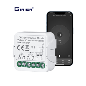GIRIER Tuyaスマートライフ1/<span class=keywords><strong>2</strong></span>ギャングジグビーカーテンスイッチモジュールAlexa Hey Google Smart Blindスイッチ - Product Image 1