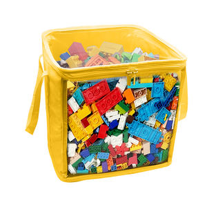 Boîte de rangement personnalisée portable étanche en PVC pour blocs de construction Cube de rangement pliable rectangulaire pour jouets Couverture transparente pour enfants - Product Image 3