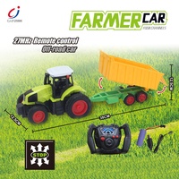 Tracteur télécommandé Chengji, jouet de simulation d'ingénierie, rechargeable, 1:16, 27 MHz, camion agricole et remorque à quatre roues motrices