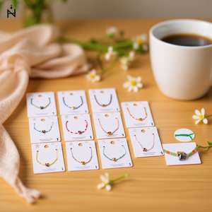 Bracciale con perline e cristalli a forma di farfalla, in acciaio inossidabile, fatto a mano, set da 12 pezzi, gioielli alla moda per donna - Product Image 2