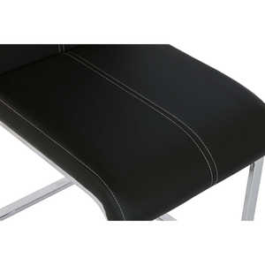 CHAIR EN MÉTAL NOIR PU 45x59x102 - Product Image 1