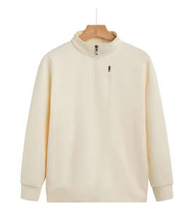 <span class=keywords><strong>Pacer</strong></span> Crew Sweats Half Zip Quarter Zip Brodé Jacquard Printemps Lâche Tricoté À Capuche Doublé Quarter Zipcord pour Hommes - Product Image 1