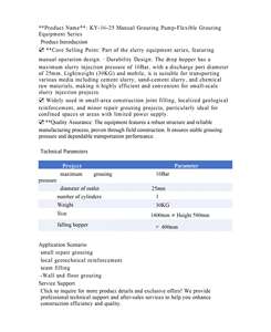 Pompe à coulis manuelle pour plâtre liquide – Série d'équipements mobiles à fonctionnement flexible pour petits travaux de réparation et de coulis - Product Image 3