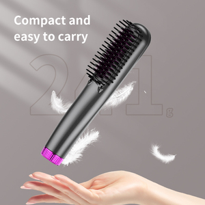 <span class=keywords><strong>Brosse</strong></span> lissante sans fil avec massage par vibration, peigne à boucler <span class=keywords><strong>ionique</strong></span> portable avec chauffage rapide et arrêt automatique - Product Image 3