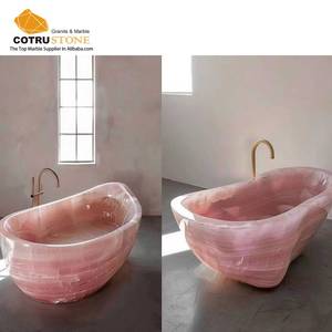 Cotrustone tùy chỉnh đặc biệt không thường xuyên Màu Hồng Onyx bồn tắm cho căn hộ và biệt thự - Product Image 6