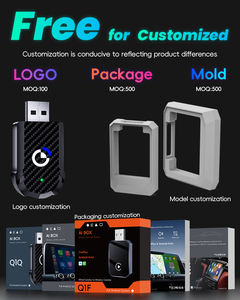 Trong kho không dây Carplay xe Adapter Dongle cắm chơi 2 trong 1 USB không dây Carplay & Android Auto Adapter - Product Image 2