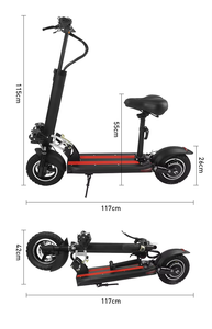 Trottinette électrique pliable haute vitesse longue portée 10Ah 500W avec pneus larges de 10 pouces, GPS et télécommande NFC - Product Image 5