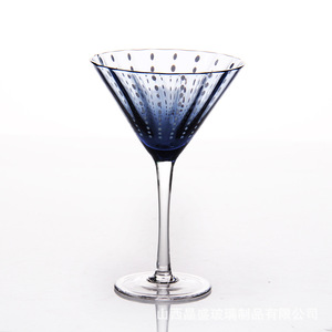 Verre à vin rouge à pied vert épais en cristal / magnifique verre à martini à pied vert épais - Product Image 5