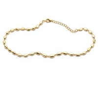 Collier chaîne en or texturé personnalisé, bijoux de mode pour femmes, à porter en soirée