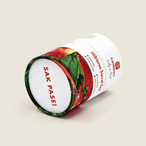 Custom Food Grade Round Paper Cardboard Box Paper Cylinder Box for Tea Nuts <strong>Protein</strong> Powder Luxury Gift Cardboard Tube Packaging - Product Image 5