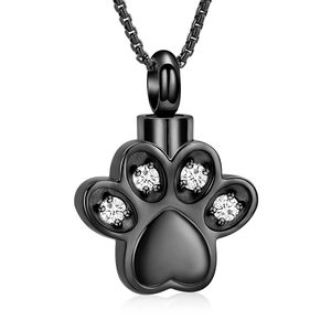 Kalung guci hewan peliharaan perhiasan kremasi cetak kaki hewan peliharaan untuk abu untuk anjing/kucing perhiasan peringatan kenang-kenangan Abu anjing untuk hewan peliharaan - Product Image 4
