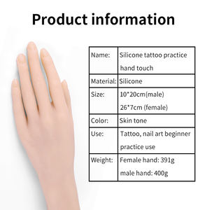 Yilong Peau Artificielle en Silicone pour la Pratique des Tatouages, Mains Homme Femme Gauche Droite, Modèle 2100735 - Product Image 5