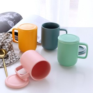 Boîte cadeau tasse en céramique Macaron Pastel - Grande tasse à eau et à thé en céramique mate de style nordique - Product Image 1