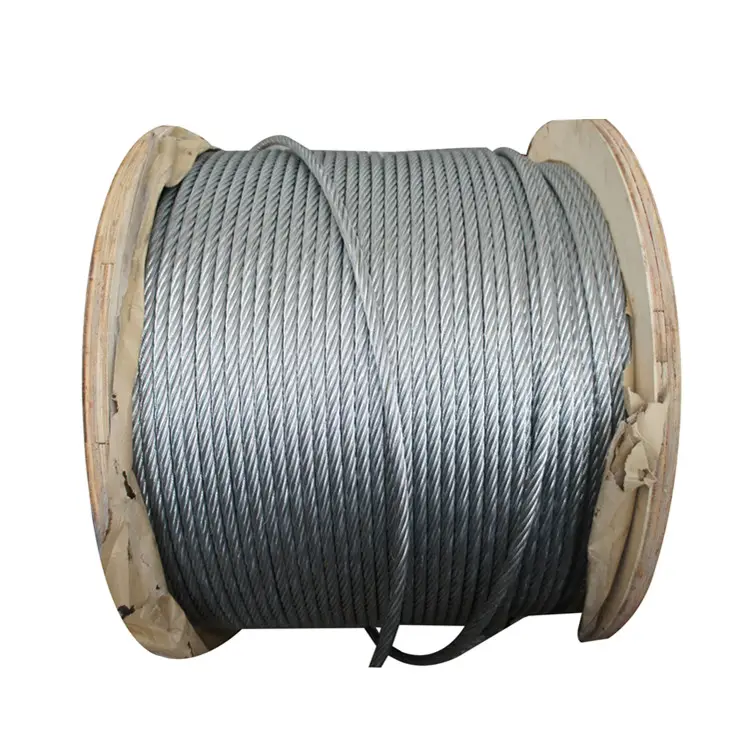 4X31 8.3 Mm Hot Dip Galvanized Steel Wire Rope untuk Ditangguhkan Platform