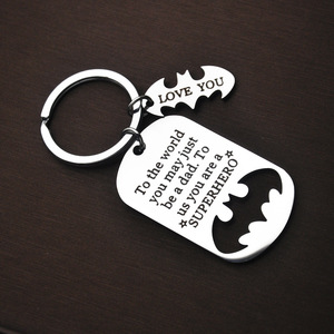 Portachiavi Personalizzato per Papà con Incisione Personalizzata, Targhetta in Metallo di Forma Irregolare, Regalo per la Festa del Papà da Figlio o Figlia - Product Image 2