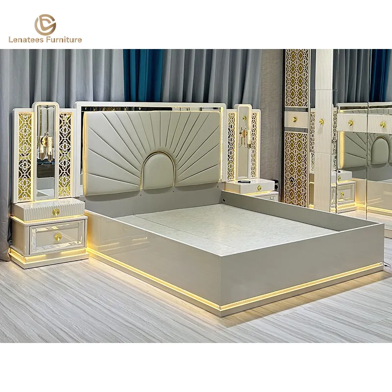 Set Perabot Kamar Tidur, Set Perabot Kamar Tidur Modern Ukuran King, 1.8M, Set Tempat Tidur Desainer Nyaman