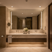 Plafonnier LED encastré anti-reflet à faisceau asymétrique pour salle de bain CRI90+ LP-FX7570BT-NR