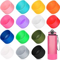 Bouteille d'eau en silicone personnalisée botte large bouteille souple fond en silicone étui de protection bouteille d'eau bottes flexibles