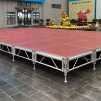 Structure de scène pour concert, DJ, événement, en aluminium, personnalisable, plateforme de performance, support assemblé, prix d'usine, vente en gros