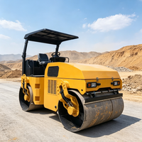 Compacteur routier à asphalte haute efficacité 6 tonnes 37 kW, petit compacteur de chantier pour le compactage des pavés de cour et des graviers