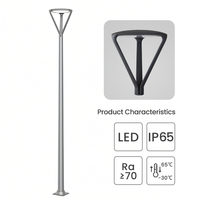 Lampu Tiang Taman Villa LED AC PC IP65 30W CCC untuk Eropa