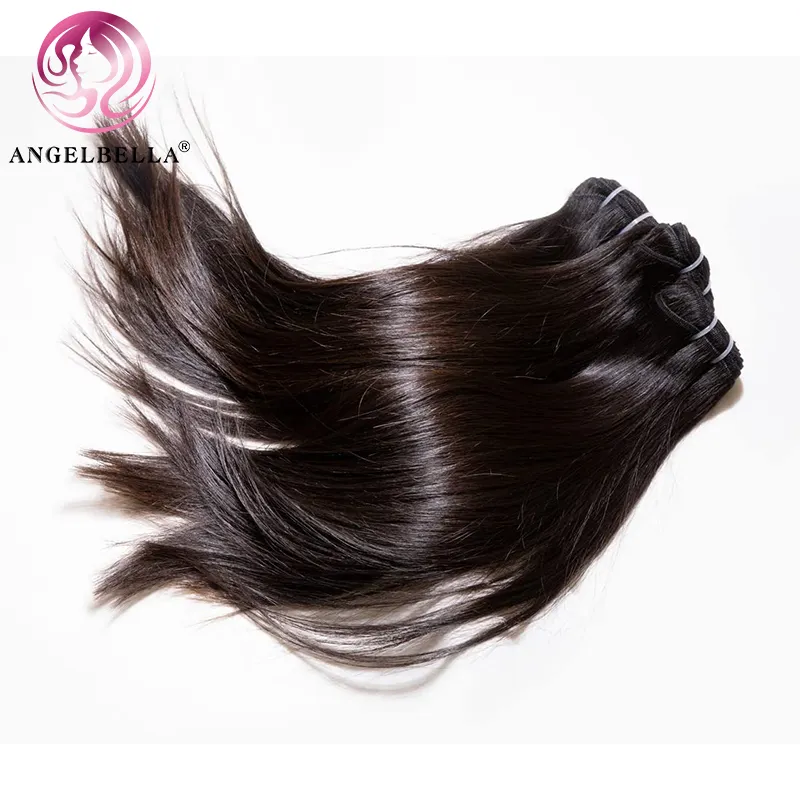 Angelbella 30 Inch Human Hair Cuticle Aligned Virgin 100 Human Hair Bundles Straight Virgin Raw Indian Temple Hair Bundles