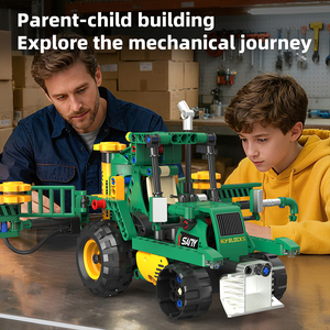 Kaiyu K96234 2026 5 en 1 <span class=keywords><strong>Camion</strong></span> Transformable RC Moissonneuse Cultivateur Tracteur Robot en Bois Briques Jouets Cadeau Enfants Ensembles de Blocs de Construction - Product Image 5