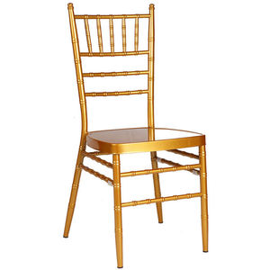 Silla para Fiestas de Boda en Dorado con Estilo Moderno, Muebles Metálicos con Cojín para Comedor en Hoteles - Product Image 6