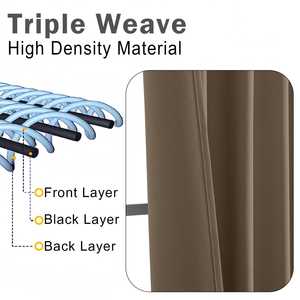 Pannello <span class=keywords><strong>per</strong></span> Finestra Owenie Color Avena <span class=keywords><strong>per</strong></span> <span class=keywords><strong>Soggiorno</strong></span> e Camera da Letto, Set di <span class=keywords><strong>Tende</strong></span> Goffrate, Set di 2 Pannelli Oscuranti - Product Image 2