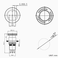 Bouton d'arrêt d'urgence HBAN 16MM SPDT/DPDT en plastique, bouton d'arrêt d'urgence IP40 étanche, interrupteur à verrouillage, sécurité industrielle