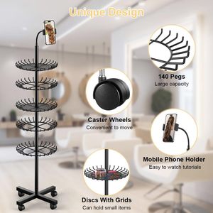 Soporte para Extensiones de Cabello con 140 Pernos y Soporte para Teléfono para Exhibir y Separar el Cabello - Product Image 1
