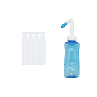 Bouteille de lavage nasal manuelle sans BPA 300ml 500ml Neti Pot pour le nettoyage de la cavité nasale Soin du nez pour adultes et enfants