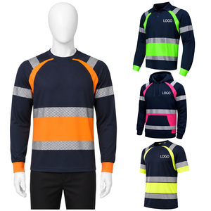 Custom Color Block Hi Vis Reflective Safety Workwear <strong>T</strong> <strong>Shirt</strong> Polo <strong>Shirt</strong> Hoodie High Visibility Construction Work <strong>Shirts</strong> - Product Image 1