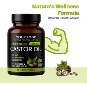 <span class=keywords><strong>Capsule</strong></span> di Olio di Ricino Naturale 1600mg Pressato a Freddo Non OGM per Nutrire i Capelli - Product Image 3