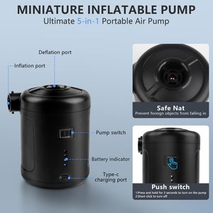 Pompe à air à batterie grande capacité pour gonfler et dégonfler les flotteurs <span class=keywords><strong>de</strong></span> piscine, les lits d'air, les matelas pneumatiques, les bouées <span class=keywords><strong>de</strong></span> natation, les sacs <span class=keywords><strong>de</strong></span> rangement sous vide - Product Image 2