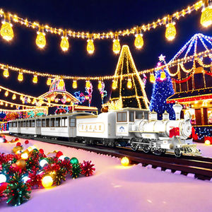 Tren eléctrico de pista para parques de atracciones al aire libre y áreas escénicas de juegos hechos de metal duradero y fibra de vidrio - Product Image 4