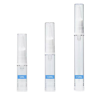 Flacon pompe airless mini en plastique pour cosmétiques, 5ml 10ml 15ml, pour crème contour des yeux, fond de teint, lotion, réutilisable, imprimé UV