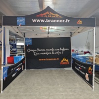 Tente de réception pliable personnalisée avec impression, imperméable, pour intérieur/extérieur, prix d'usine, logo d'événement, chapiteau, auvent, gazebo, commerce