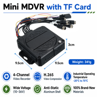 Mini Sistema de Cámara MDVR para Vehículos de 4 Canales, 1080P AHD, Compatible con 4G/GPS/Wi-Fi, para Autobuses, con BSD, ADAS y DMS