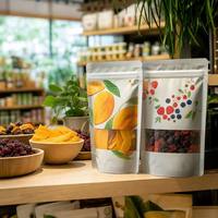 Op maat gemaakte logo-mat afgewerkte staande ritssluitingszak met transparant venster, Mylar Doypack verpakking voor snacks en gedroogd fruit