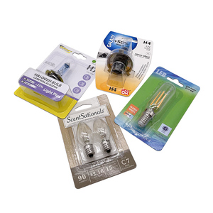 Customized Bulb Clamshell Clear Blister Pack Packaging Card With Cardboard