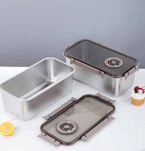 Lonchera de Acero Inoxidable 304 de Grado Alimenticio, Simple, para Refrigerador, Caja de Almacenamiento Sellada para Frutas - Product Image 2