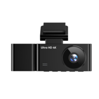 Caméra embarquée 3 canaux 4K+1080P+1080P avec ADAS, GPS, WIFI, enregistrement en boucle, capteur G, vision nocturne, écran IPS 3,0 pouces, caméra avant et arrière HD