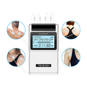 Dual Channel 15 mode TENS Stimulator otot dengan EMS Backlit LED Display Timer fungsi untuk betis Cramp siku Tendonitis Relief - Product Image 1