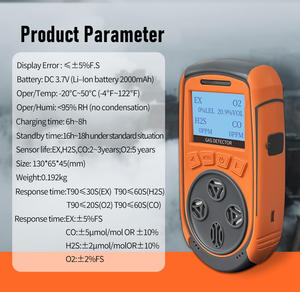 Multi gás combustível portátil detector H2S CO O2 alarme monóxido de carbono detector gás natural analisador de oxigênio H2S <span class=keywords><strong>LEL</strong></span> - Product Image 3