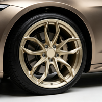 Ruedas de Aleación de Aluminio de Diseño de 5 Estrellas en Dos Tonos, Dorado y Plateado, Hechas a Medida con Artesanía de Forja, para Tuning de Automóviles de Pasajeros, Nuevas y Universales