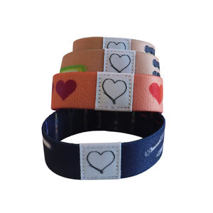 Fabricación de pulseras de tela elástica de lujo NFC impreso pulsera elástica barato personalizado poliéster evento Festival muñequera - Product Image 4