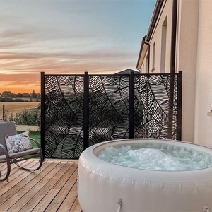 Fournitures de jardin - Clôture en composite <span class=keywords><strong>bois</strong></span>-plastique (WPC) comme séparateur de pièce et écran d'intimité pour piscine, bain à remous et <span class=keywords><strong>terrasse</strong></span> - Product Image 3