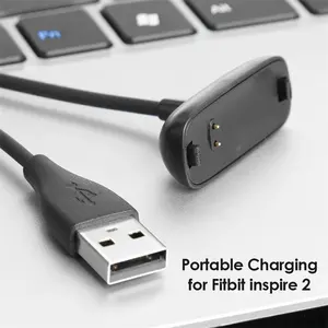 USB şarj kablosu yedek güç kablosu için Fitbit Ace 3/Fitbit Inspire 2 akıllı saat bilezik şarj adaptörü aksesuarları