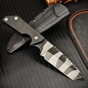 Couteau à lame fixe en acier 8Cr13 noir <span class=keywords><strong>de</strong></span> haute qualité, couteau <span class=keywords><strong>de</strong></span> survie et <span class=keywords><strong>de</strong></span> chasse plein pied, manche G10 avec étui Kydex - Product Image 4